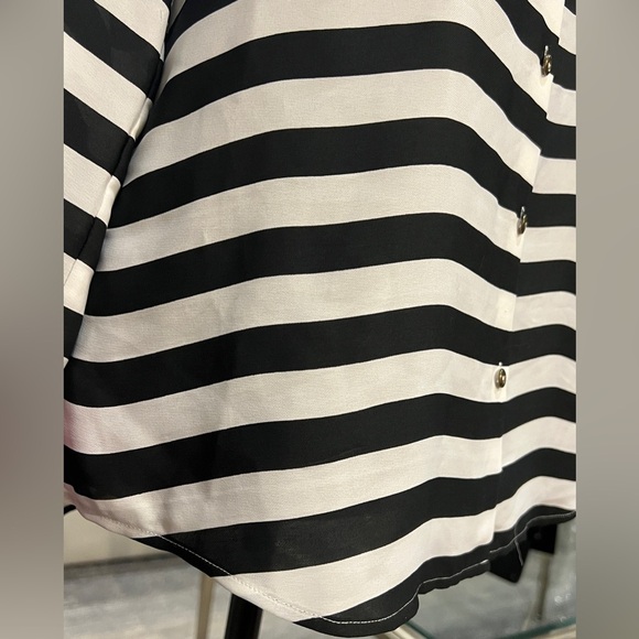 Banana Republic size Small Black/Beige stripes with pink accent - Picture 10 of 10